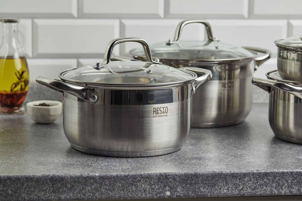 Casserole Resto Kitchenware Libra 3.6 + 4.6 + 8 + 10 Litres - Induction and all other heat sources