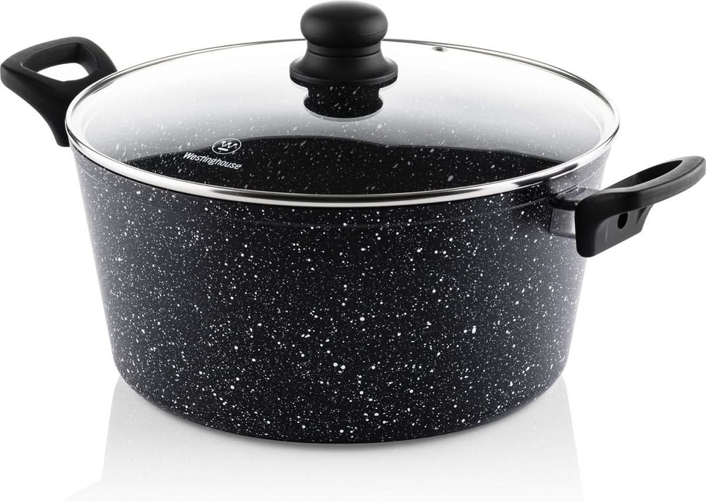 Westinghouse Pan Set Black Marble (Poêle ø 28 cm + Casserole ø 20 cm) - Induction et tous autres feux