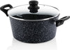 Westinghouse Pannenset Black Marble (Braadpan ø 24 cm + Steelpan ø 18 cm) - Inductie en alle andere warmtebronnen