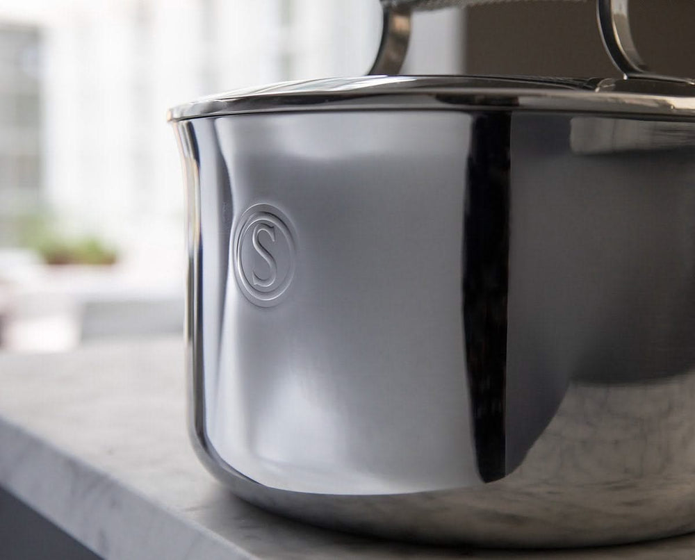 Batterie de cuisine Saveur Selects Série Voyage (Poêle ø 25 cm + Casserole ø 20 cm) - Inox TriPly - Induction et tous autres feux