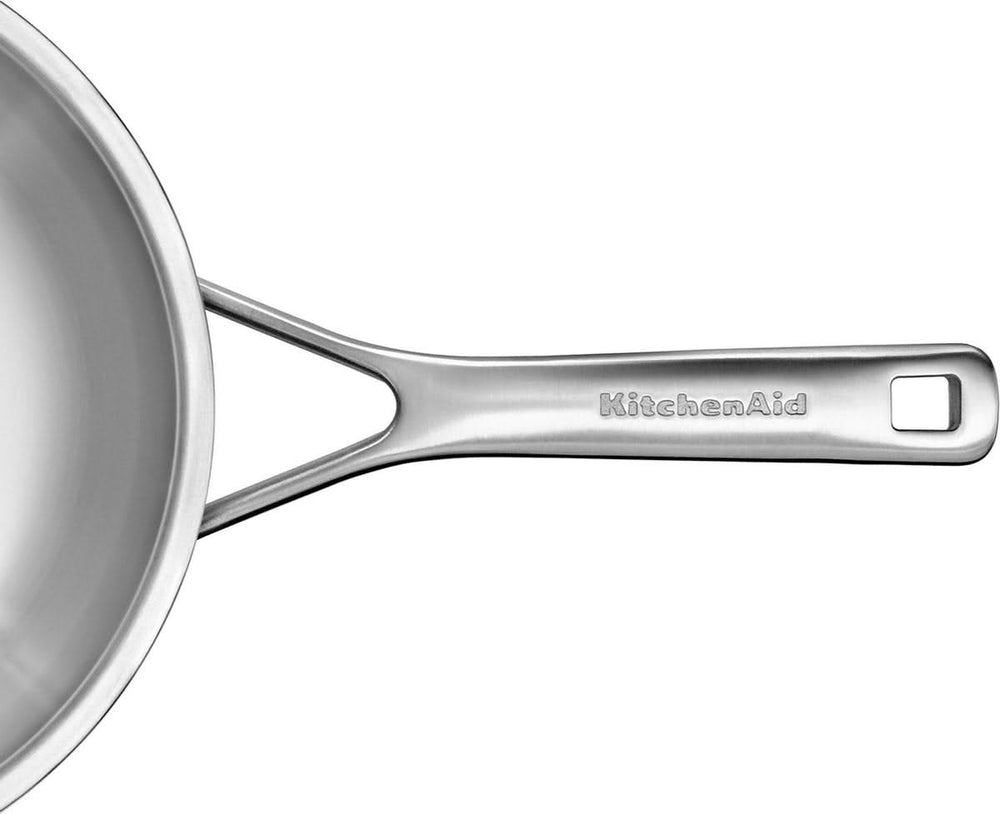 KitchenAid Koekenpan - Multi-Ply RVS - ø 24 cm - zonder anti-aanbaklaag