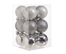 Cosy @Home Boules de Noël Argent ø 6 cm - 12 Pièces