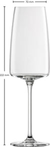 Verres à champagne Zwiesel Glass Vivid Senses Light &amp; Fresh - 380 ml - 2 pièces