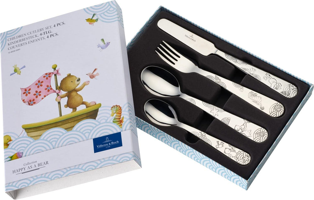 Villeroy &amp; Boch Ménagère pour enfants Heureux comme un ours - 4 pièces