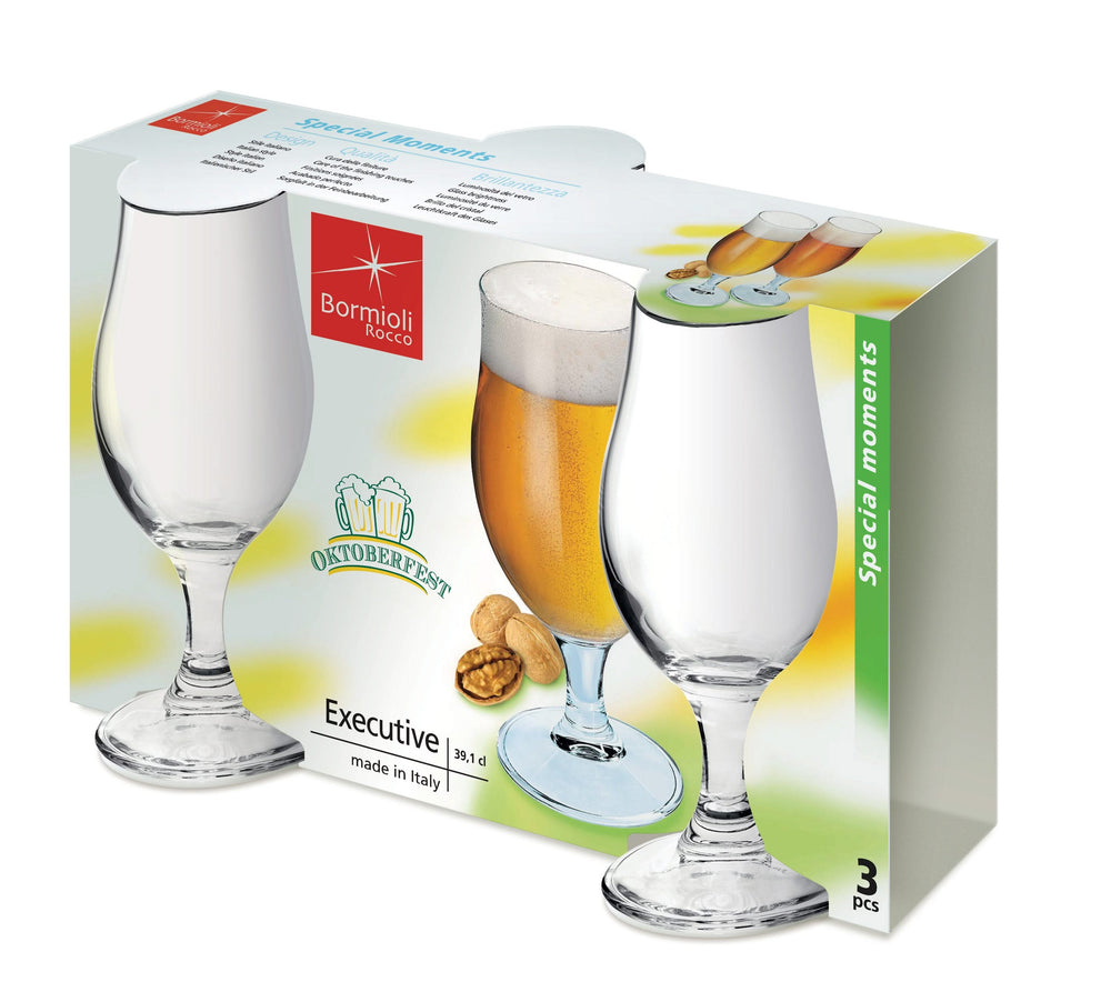 Verres à bière Bormioli Executive 375 ml - 3 pièces