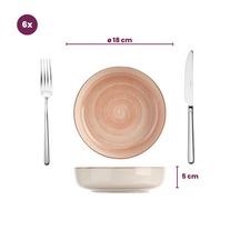 Cosy & Trendy Diepe Borden Baltic Peach ø 18 cm - 6 stuks