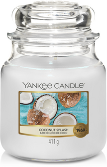 Yankee Candle Bougie Parfumée Medium Coconut Splash - 13 cm / ø 11 cm