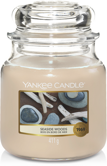 Yankee Candle Geurkaars Medium Seaside Woods - 13 cm / ø 11 cm