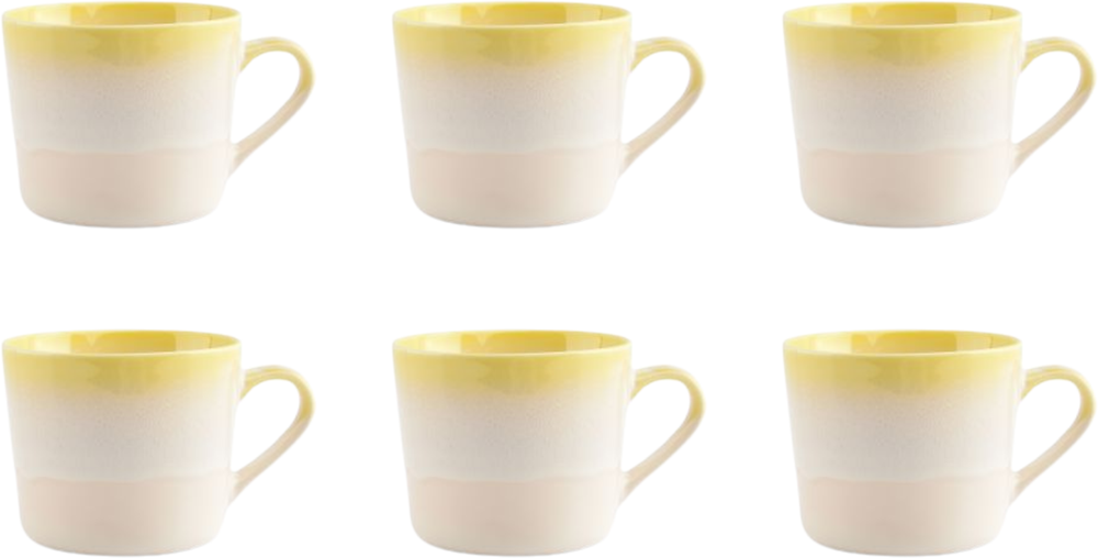 Ona Mugs Vera Jaune - 350 ml - 6 pièces