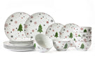 Cookinglife Serviesset - Kerstservies - Porselein - Rood 18-delig / 6 personen
