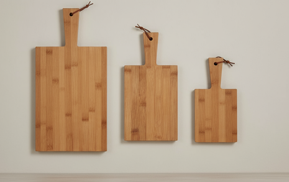 Cookinglife Snijplankenset Bamboe met handgreep 3-Delig