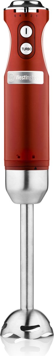 Westinghouse Retro Waterkoker + Broodrooster 2 Sleuven + Staafmixer - Rood