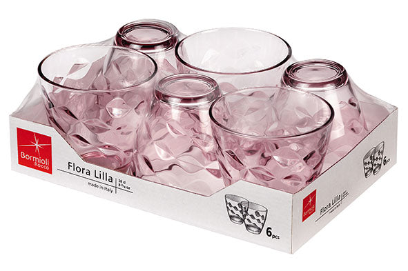 Bormioli Rocco Verres Flora Rose 250 ml - 6 Pièces