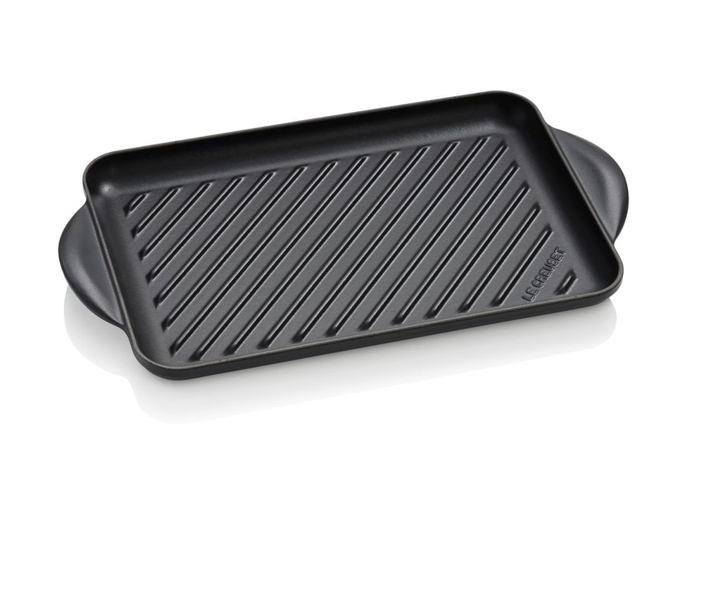 Le Creuset Plaque Grill Tradition - Noir Mat - 38,5 x 22 cm