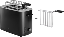 Zwilling Grille-Pain Enfinigy + Grille Réchaud + Pince Grille-Pain - pour 2 tranches de pain grillé - 7 Niveaux de Chaleur - 1000 W - Noir