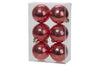 Cosy & Trendy Kerstballen Wrinkle Red 6-Delig