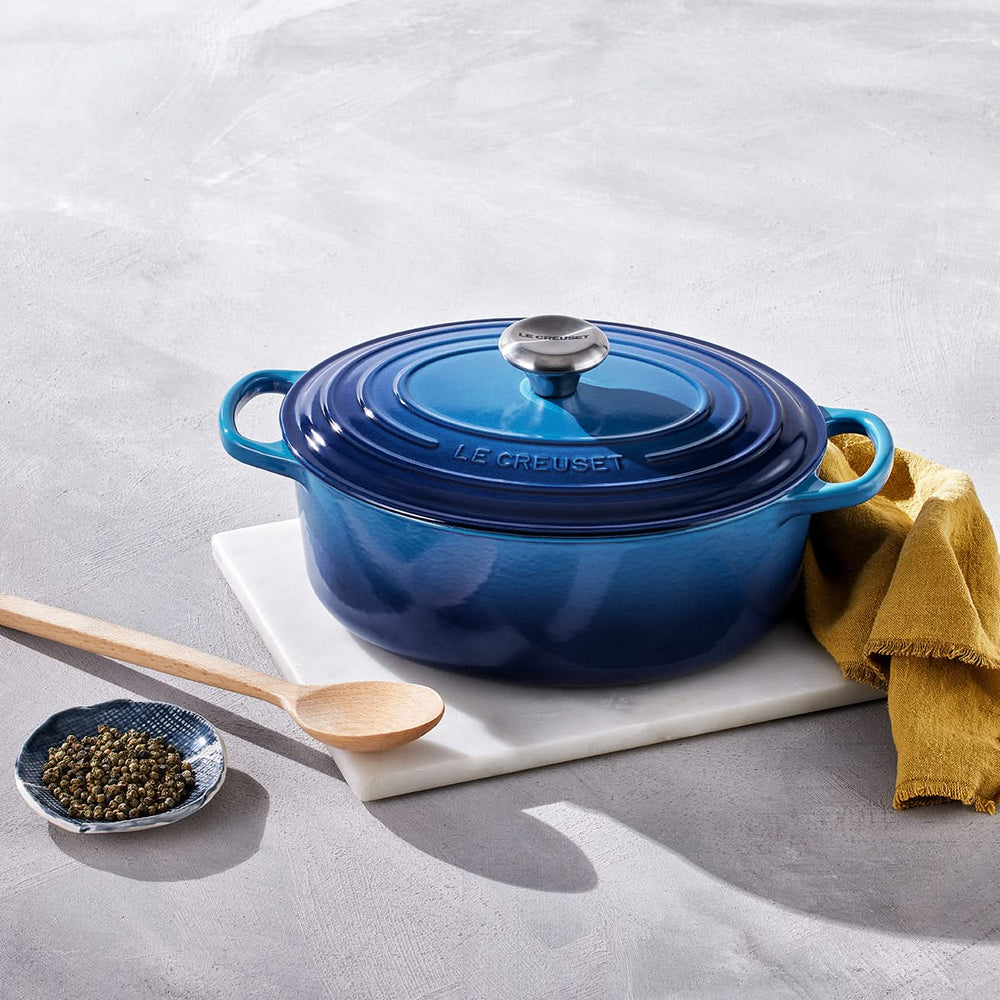 Le Creuset Braadpan Signature - Ovaal - Azure - ø 27 cm / 4.1 liter