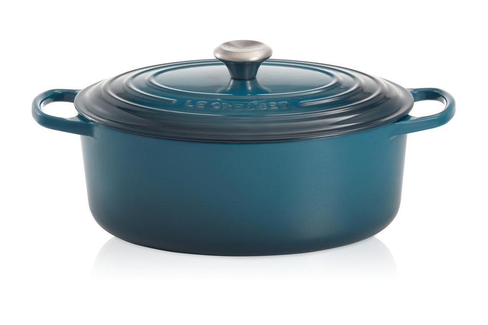 Le Creuset Casserole Signature - Ovale - Bleu Sarcelle - ø 29 cm / 4,7 litres