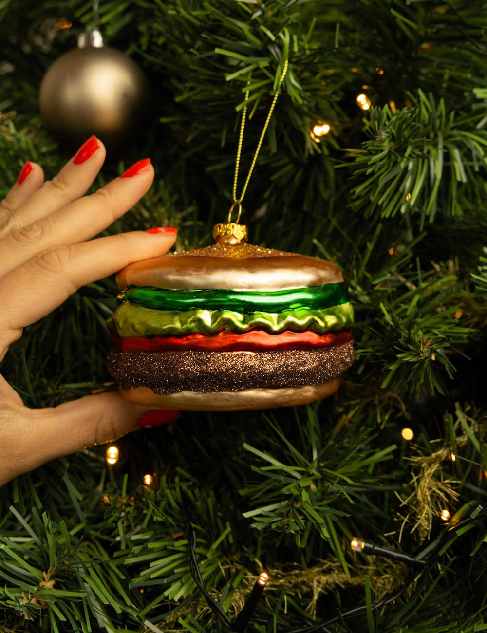 Nordic Light Kerstbal Hamburger 10 cm