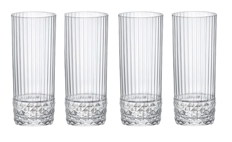 Verres long drink America Bormioli Rocco 20's 400 ml - 4 pièces