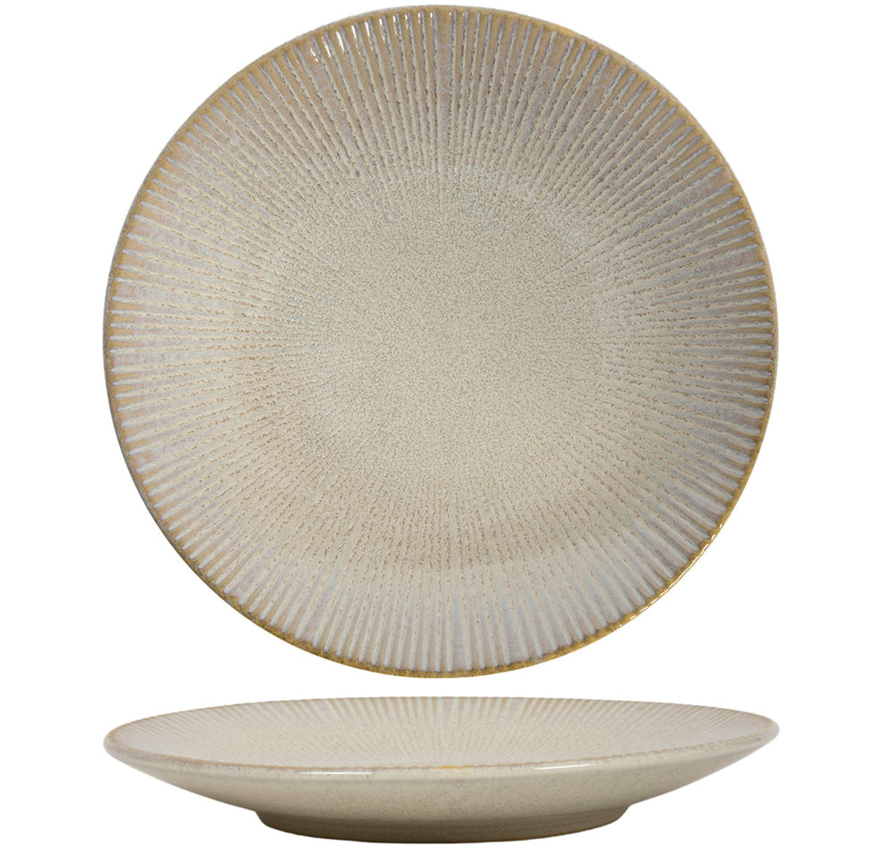 Cookinglife Dinerborden Coastal Lines Ocean Beige ø 27 cm - 6 Stuks