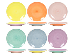 Cookinglife Ontbijtborden / Dessertborden Pastel Harmony ø 19 cm - 6 Stuks
