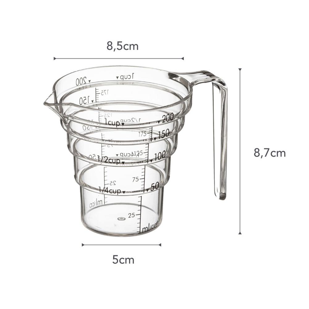 Verre doseur en plastique Yamazaki 200 ml