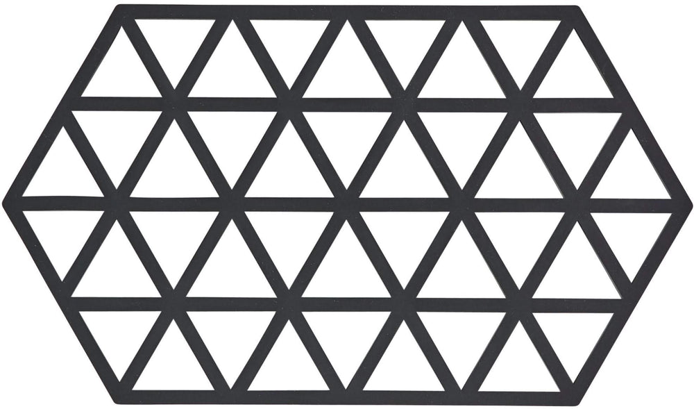 Zone Denmark Pannenonderzetter Triangles - Black - 24 x 14 cm