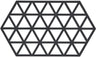 Zone Denmark Pannenonderzetter Triangles - Black - 24 x 14 cm