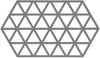 Zone Denmark Pannenonderzetter Triangles - Cool Grey - 24 x 14 cm