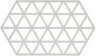 Zone Denmark Pannenonderzetter Triangles - Warm Grey - 24 x 14 cm