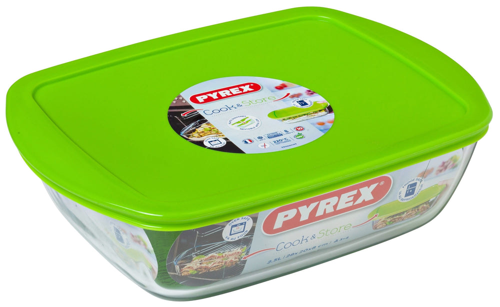 Pyrex Ovenschaal met deksel - Cook & Store - 28 x 20 x 8 cm / 2.5 liter