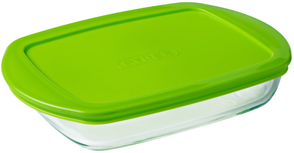 Plat à four Pyrex avec couvercle - Cook &amp; Store - 28 x 20 x 5 cm / 1,6 litres