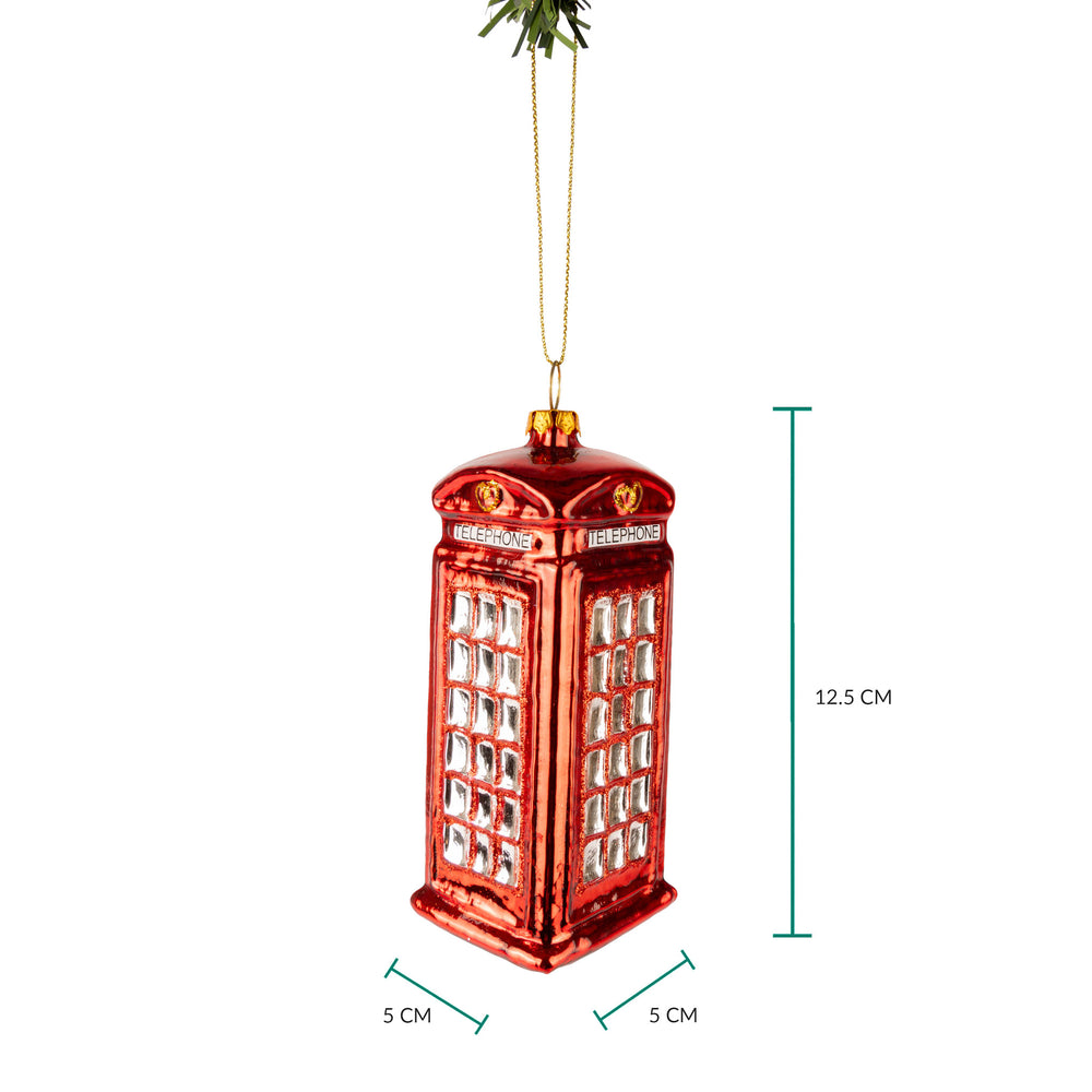 Boîte téléphonique boule de Noël Nordic Light UK 13 cm