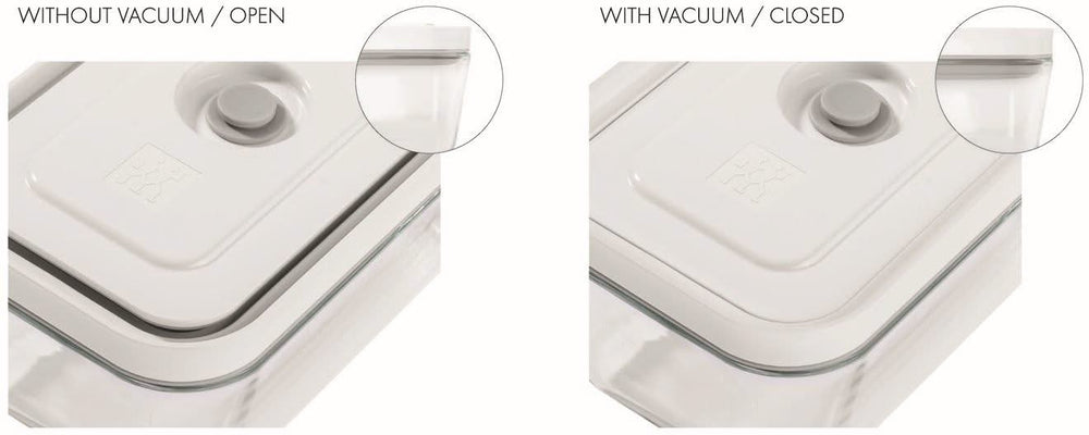 Zwilling Vacuüm Lunchbox Fresh & Save Plat - Transparant - Kunststof - 21 x 14 x 6 cm / 1 liter