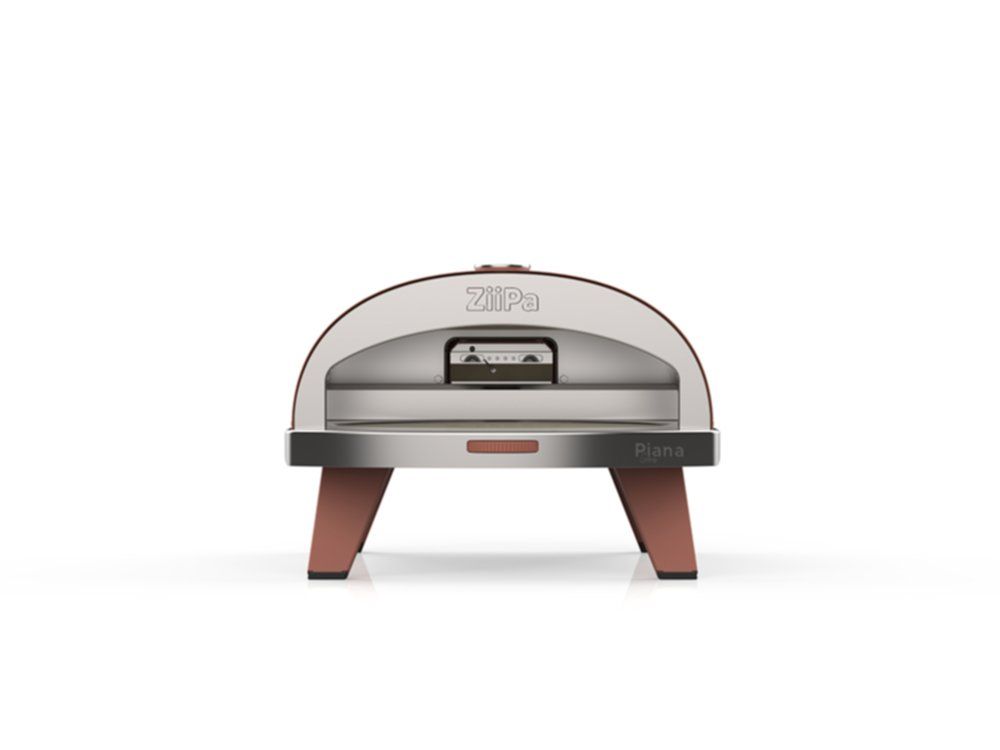 ZiiPa Pizza Oven Piana - Gasmodel - met Thermometer - Terracotta - voor ø 30 cm pizza's - Roterende pizzasteen