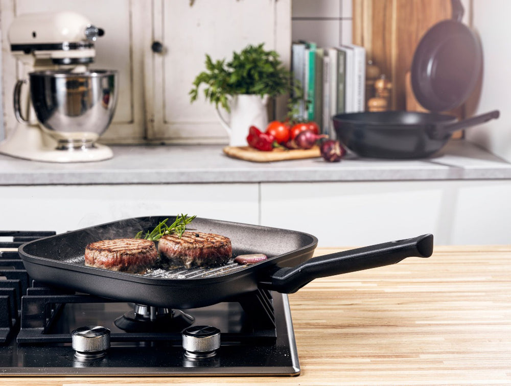 BK Poêle Grill Easy Induction Céramique - 26 x 26 cm - revêtement antiadhésif céramique