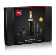 Vacu Vin Wijnset Premium - Zwart - 4 delige set