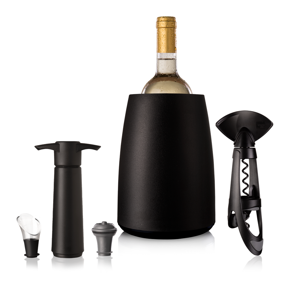 Ensemble de vin Vacu Vin Elegant - Noir - 5 pièces