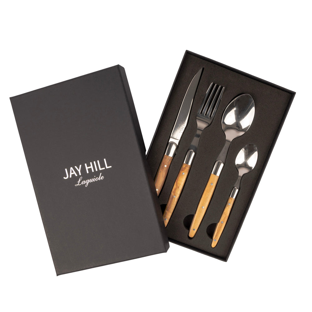 Jay Hill Bestekset Laguiole - Olijfhout - 16-delig / 4 personen