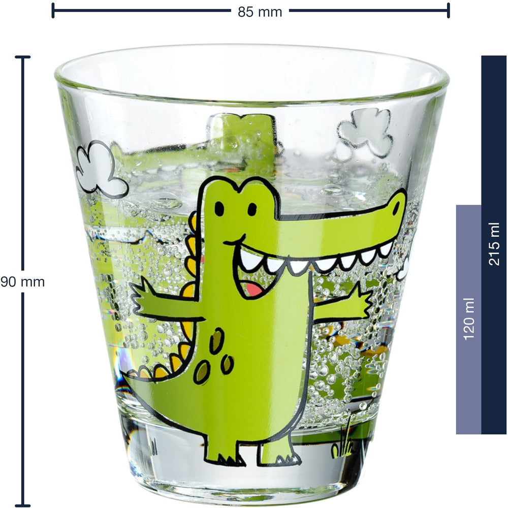 Leonardo Set de verres pour enfants Bambini Crocodile 215 ml - 3 pièces