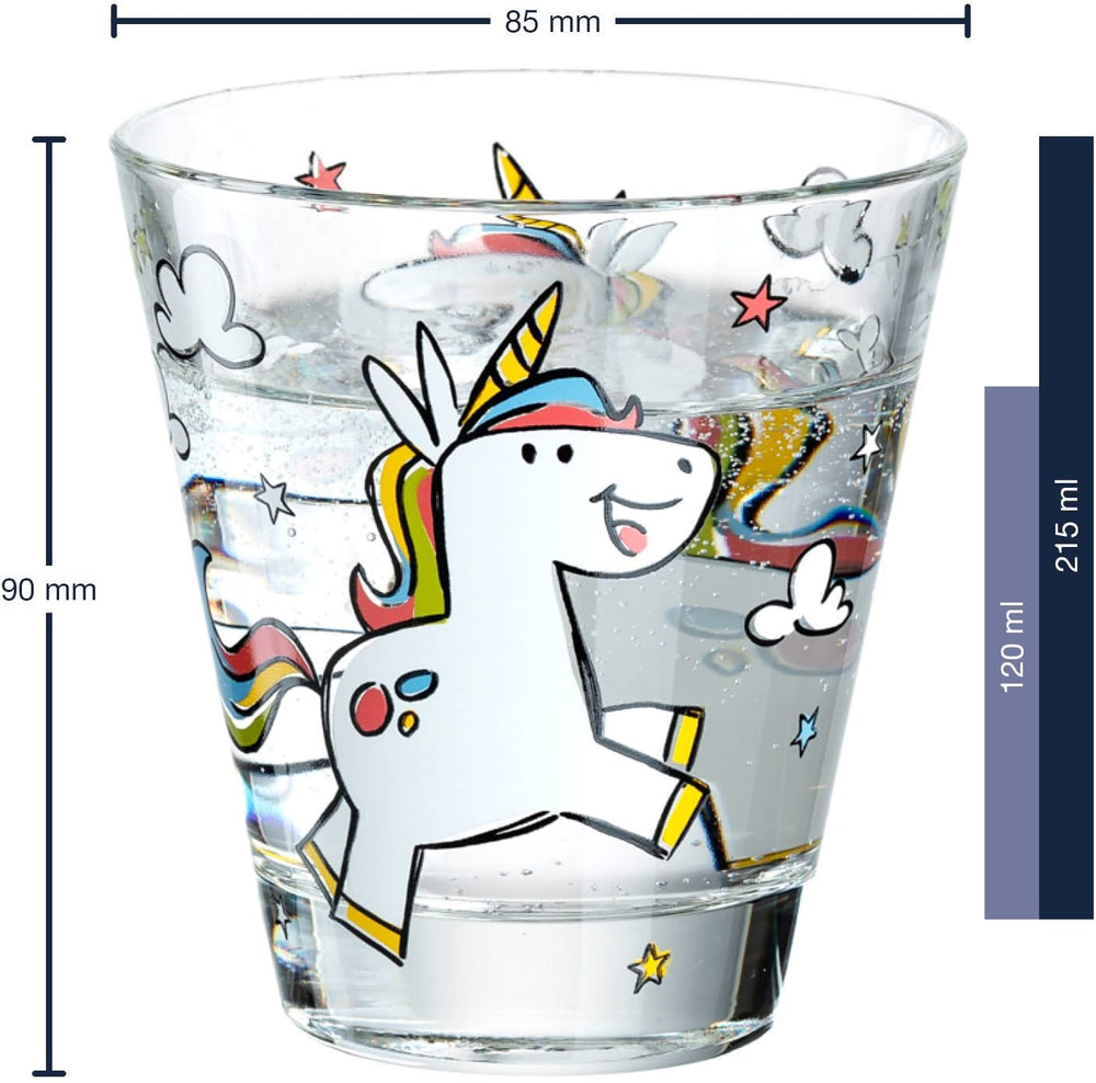 Leonardo Set de verres pour enfants Bambini Licorne 215 ml - 3 pièces