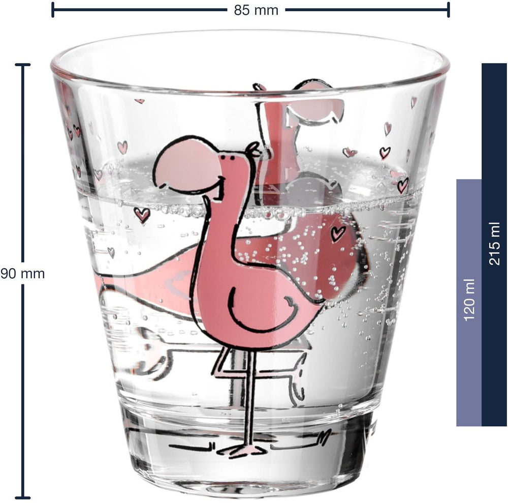 Leonardo Set de verres pour enfants Bambini Flamingo 215 ml - 3 pièces