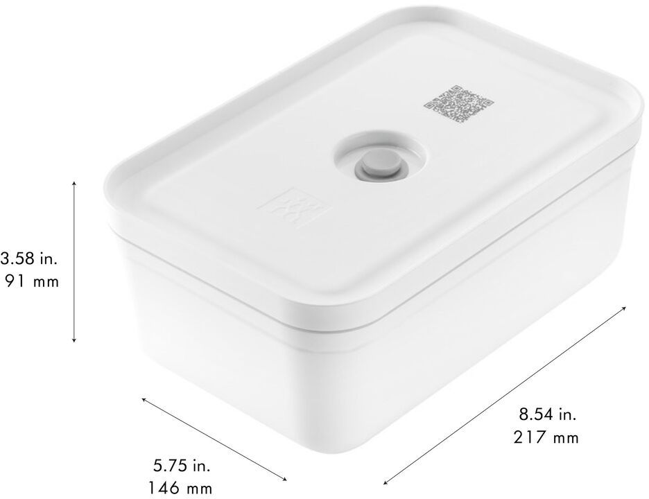 Zwilling Vacuüm Lunchbox Fresh & Save - Wit - Kunststof - 22 x 15 x 9 cm / 1.6 liter