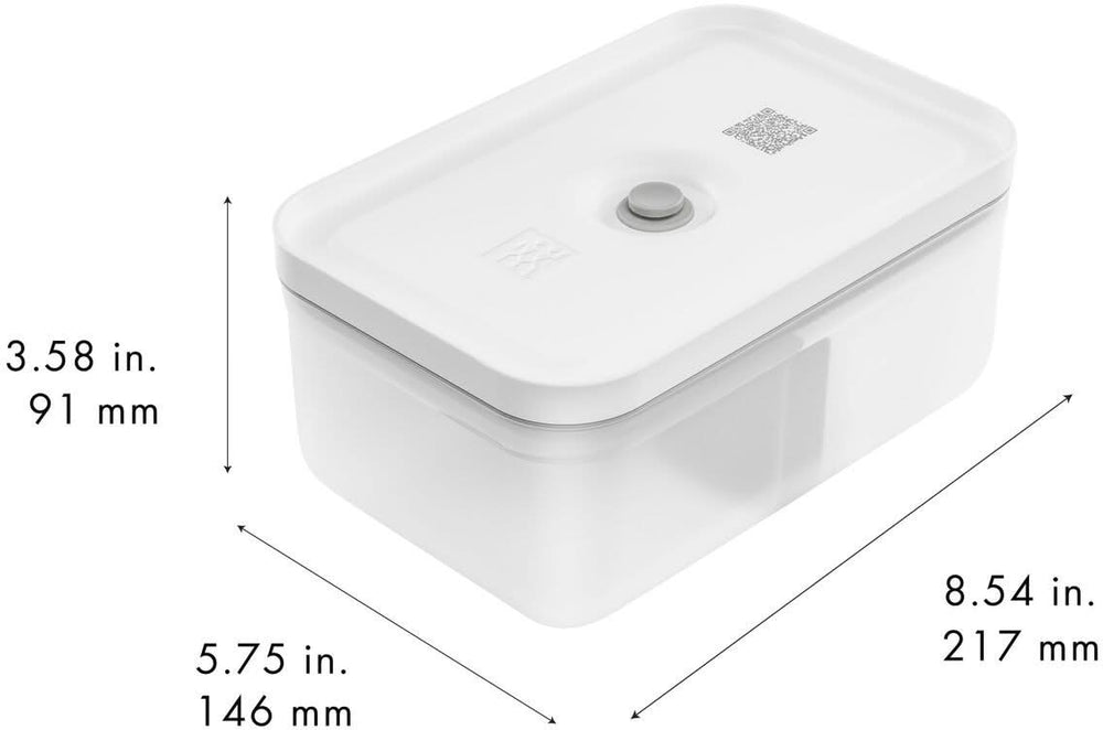 Zwilling Boîte à lunch sous vide Fresh &amp; Save - Transparent - Plastique - 22 x 15 x 9 cm / 1,6 litres