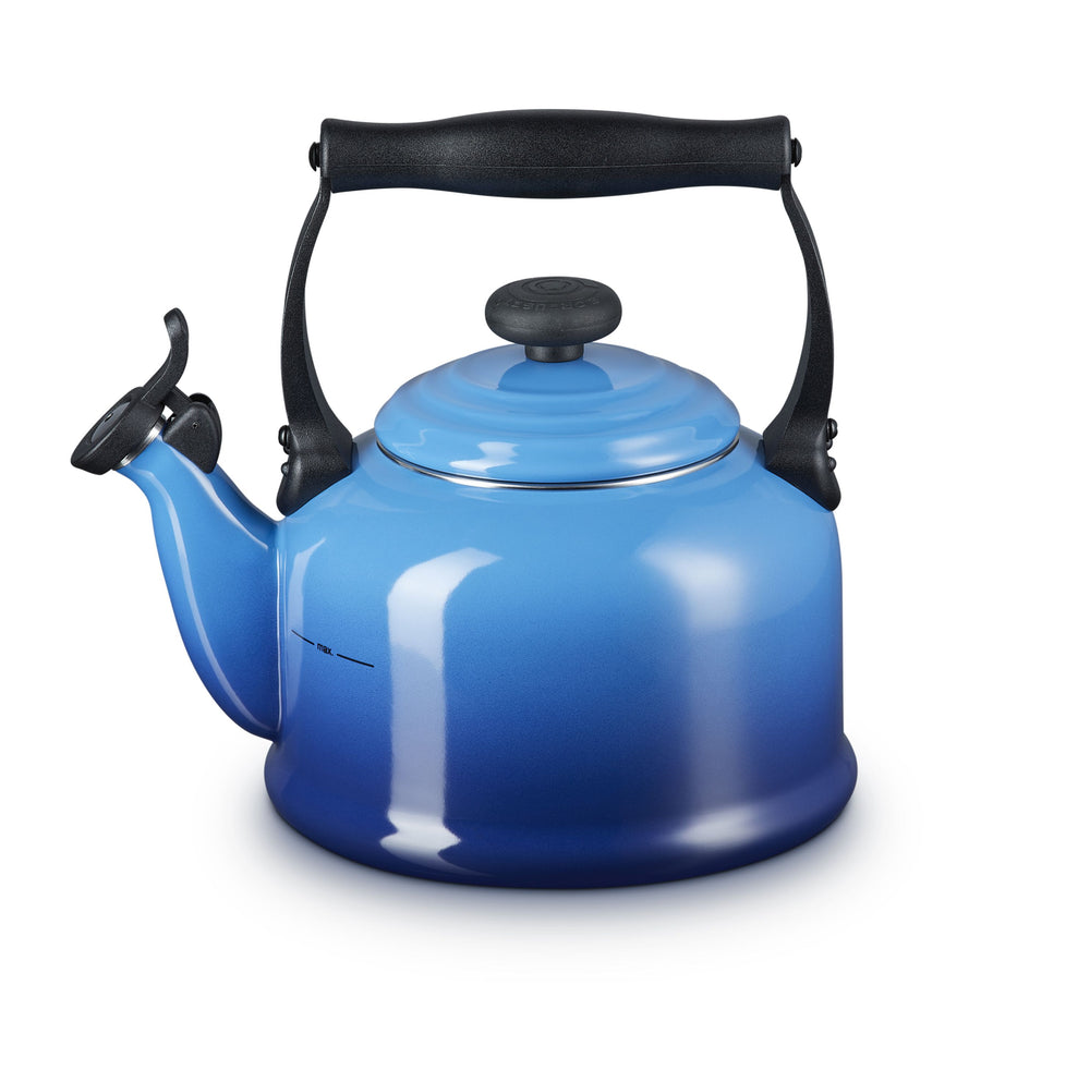 Le Creuset Bouilloire Sifflante Tradition - Azur - 2,1 litres - compatible induction -