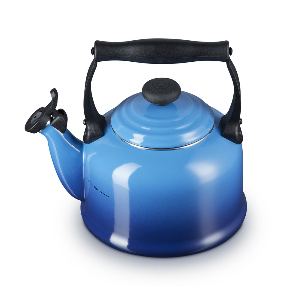 Le Creuset Bouilloire Sifflante Tradition - Azur - 2,1 litres - compatible induction -