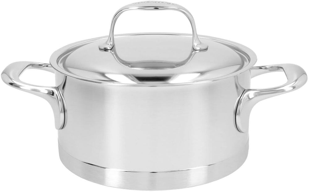 Batterie de cuisine Demeyere 3 pièces (casserole ø 18 / 20 cm et casserole ø 20 cm) + Couvercles Atlantis 7 - Inox