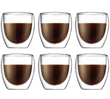 Bodum Dubbelwandige koffie- / theeglazen Pavina - gepatenteerd ventiel - 250 ml - 6 stuks
