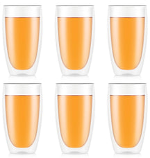 Bodum Dubbelwandige latte macchiato glazen Pavina - gepatenteerd ventiel - 450 ml - 6 stuks